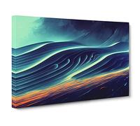 Surreal Ocean Wave Canvas Wall Art Print 30x20 Inch