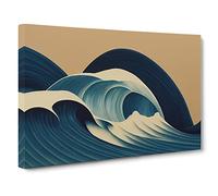 Surreal Ocean Wave Vol.4 Canvas Print | Gallery Wrapped 30mm Frame Wall Art | 30x20 inches | Ready to Hang | Surrealist Seascape Picture | Living Room Bedroom Lounge Office