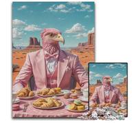 Surreal Pink Eagle in Desert 1000 Piece Puzzle Jigsaw Puzzles for Teenagers Family Game Night BrainChallenging Gift Idea 1000 PCS(75x50cm)