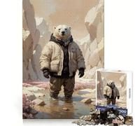 Surreal Polar Bear Nature Jigsaw Puzzles for Adults1000 Pieces Boost Memory Soothing Fun Premium Cut Thoughtful Gift (50x75cm)