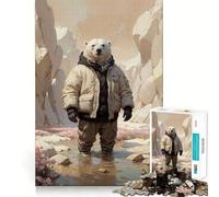 Surreal Polar Bear Nature Jigsaw Puzzles for Adults1000 Pieces Boost Memory Soothing Fun Premium Cut Thoughtful Gift (50x75cm)