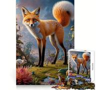 Surreal Safari Fox 1000 Piece Jigsaws for Teenagers Puzzle Wise Think Toy Simple Fun Tight Cut Santa Wish Pick (38x52cm)