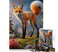 Surreal Safari Fox Puzzles for Adults 1000 Pieces Brain Challenge Toy Calm Mind Clear Cut Art Collection Piece (50x75cm)