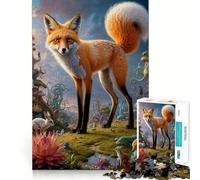 Surreal Safari Fox Puzzles for Adults 1000 Pieces Brain Challenge Toy Calm Mind Clear Cut Art Collection Piece (50x75cm)