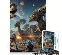 Surreal Saurian Safari Jigsaw Puzzles for Teenagers 1000 Pieces Raise Memory Slow Enjoy Clean Edge (38x52cm)