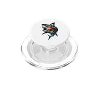 Surreal Shark Ocean Sunset Tropical Island Lighthouse marine PopSockets PopGrip for MagSafe