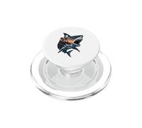 Surreal Shark Ocean Sunset Tropical Island Lighthouse marine PopSockets PopGrip for MagSafe