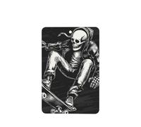 Surreal Skeleton On Skateboard Car Air Fresheners 4 Pcs Hanging Scented Cards Fragrance Scented Cards For Car Aromatherapy Tablets