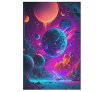 Surreal Space Landscapes 1000 Piece Jigsaw Puzzle- Brain Teaser Game for Adults & Children - Educational Activities Wooden Jigsaws 78×53cm