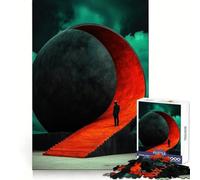 Surreal Sphere Stairway Jigsaw Puzzles for Adults 1000 Pieces Brain Challenge Toy Quiet Fun Precise Cut Wall Art Decor (38x52cm)