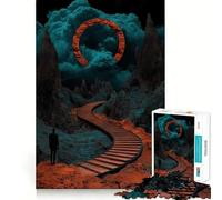 Surreal Stairway to The Sky Puzzles for Adults 1000 Pieces Brain Challenge Toy Calm Mind Clear Cut Art Collection Piece (38x52cm)