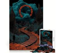 Surreal Stairway to The Sky Puzzles for Adults 1000 Pieces Brain Challenge Toy Calm Mind Clear Cut Art Collection Piece (38x52cm)