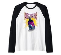 Surreal Storm in A Bottle Ocean Waves Lightning Colorful Art Raglan Baseball Tee