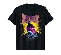 Surreal Storm in A Bottle Ocean Waves Lightning Colorful Art T-Shirt