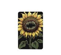 Surreal Sunflower With Sharp Teeth Car Air Fresheners 4 Pcs Hanging Scented Cards Fragrance Scented Cards For Car Aromatherapy Tablets
