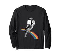 Surreal Toaster Bird - Absurd Rainbow Headline Creature Art Long Sleeve T-Shirt