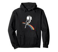 Surreal Toaster Bird - Absurd Rainbow Headline Creature Art Pullover Hoodie