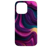 Surreal Topographic Fluid Dynamics Waves Case for iPhone 14 Pro Max