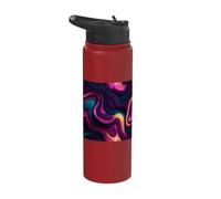 Surreal Topographic Fluid Dynamics Waves Stainless Steel Insulated Water Bottle