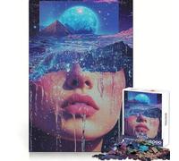 Surreal Water Portrait Puzzles for Adults 1000 Pieces Brain Challenge Toy Calm Mind Clear Cut Art Collection Piece (38x26cm)