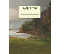 Surreal Waterfall Landscape College Ruled, Lined Notebook Journal 8.5 x 11”, 120 Pages, Soft Cover, Colorful, Fantasy