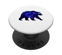 Surreal Wildlife Bear Double-Exposure Mountain Graphic Art PopSockets Adhesive PopGrip