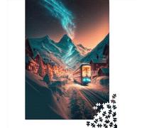 Surreal Winter Jigsaw Puzzle Adult 1000 Pieces Classic Puzzle Wooden Jigsaw Puzzle Wall Art Unique Toys Gift 1000pcs (75x50cm)