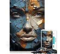 Surreal Woman Face Art Puzzles for Adults 1000 Pieces Brain Challenge Toy Calm Mind Clear Cut Art Collection Piece (38x52cm)