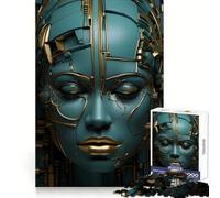 Surreal Woman Gold Deco 1000 Piece Jigsaws for Adults Puzzle Intellect Toy Relaxing Fun Quality Cut Fine Art Piece (38x26cm)