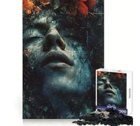 Surreal Woman Leafs Nature 1000 Piece Jigsaw Puzzles for Adults Jigsaw Memory Lift Slow Enjoy Image Assembly Creative Gift (38x26cm)