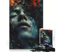 Surreal Woman Leafs Nature 1000 Piece Jigsaw Puzzles for Teenagers Logic Sense Toy Peaceful Fun Smooth Edge Creative Gift (38x52cm)