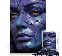 Surreal Woman Purple Art 1000 Piece Jigsaws for Teenagers Puzzle Memory Gain Relaxing Fun Design Assembly Warm Surprise (38x26cm)