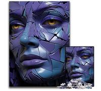 Surreal Woman Purple Art 1000Pc Adults Jigsaw Puzzle Puzzles for Adults for Teenagers Couples And Friends for Birthdays Christmas 1000 PCS(75x50cm)