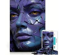 Surreal Woman Purple Art Jigsaw Puzzles for Adults 1000 Piece Memory Boost Cozy Time Pattern Assembly Santa Wish List (50x75cm)