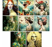 Surreal Women Rice Papers, 29 x 29cm (2 Sheets) - Decoupage Paper 8X Designs for Collage, Mixed Media, Card Making & Crafts, Decoupage by CRAFT KREATIVELY