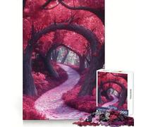 Surrealism A Forest Path with Trees Nature Art 1000 Piece Jigsaw Puzzles for Adults Jigsaw Mental Toy Soothing Fun Premium Cut Birthday Gift (38x52cm)