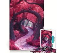 Surrealism A Forest Path with Trees Nature Art Jigsaw Puzzles for Adults1000 Pieces Boost Memory Soothing Fun Premium Cut Thoughtful Gift (50x75cm)