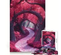 Surrealism A Forest Path with Trees Nature Art Jigsaw Puzzles for Adults1000 Pieces Boost Memory Soothing Fun Premium Cut Thoughtful Gift (50x75cm)
