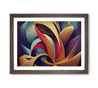 Surrealism Abstract Art Vol.1 H1022 Framed Print for Living Room Bedroom Home Office Décor, Wall Art Picture Ready to Hang, Walnut A4 Frame (34 x 25 cm)