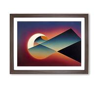 Surrealism Abstract Art Vol.10 H1022 Framed Print for Living Room Bedroom Home Office Décor, Wall Art Picture Ready to Hang, Walnut A2 Frame (64 x 46 cm)