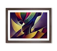 Surrealism Abstract Art Vol.5 Framed Print | A2 Walnut Framed Wall Art | Ready to Hang | Surrealist Fantasy Picture | Living Room Bedroom Lounge Office