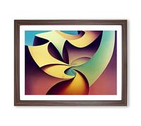 Surrealism Abstract Art Vol.7 H1022 Framed Print for Living Room Bedroom Home Office Décor, Wall Art Picture Ready to Hang, Walnut A4 Frame (34 x 25 cm)