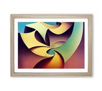 Surrealism Abstract Art Vol.7 H1022 Framed Print for Living Room Bedroom Home Office Décor, Wall Art Picture Ready to Hang, Oak A4 Frame (34 x 25 cm)