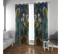 Surrealism Blackout Curtains the Calla Lilies in the Fruit Bowl Famous Painting Prints Windows Curtains for French Doors Patio Noise Reducing W46xL90in 2 Panels