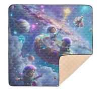 Surrealism Children's Day in Universe Soft Padded Baby Play Mat for Indoor Outdoor Lightweight Infant Play Mat for Babies Infants Toddlers, 50'' x 50''
