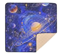 Surrealism Colorful Cosmic Planet Large Non-Slip Baby Play Mat for Floor 1-Piecing Kicking Mat for Baby Kids Toddlers Infants, 50'' x 50''