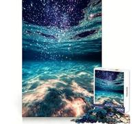 Surrealism Heart of The Starry Sea Poster Jigsaw Puzzles for Adults 1000 Piece Memory Boost Cozy Time Pattern Assembly Santa Wish List (38x26cm)