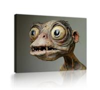 Surrealism Horror Theme Canvas Wall Art Unusual Strange Creatures Wall Art Picture Print for Living Room Bedroom Teen Room Easy to Hang 60x72cm Innerframe
