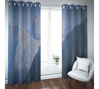Surrealism Kitchen Blackout Curtains the Glass Key Famous Painting Prints Darkening Dreapes Decor Grommet Top Thermal Insulated Extra Wide W54xL90in 2 Panels