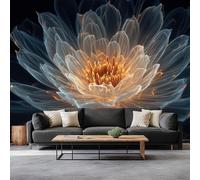 Surrealism Photo Picture Wallpaper Plant Flower Stripes Wall Mural for Living Room, Bedroom, Bathroom, Office, Dining Room, Kid's Room Decoration Wall Covering 450 x 280 cm